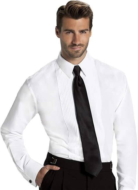 men's fitted tuxedo shirt